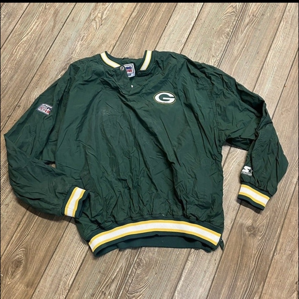 Vintage 90s Starter Green Bay Packers Pullover Jacket Men’s 2XL NFL Pro Line